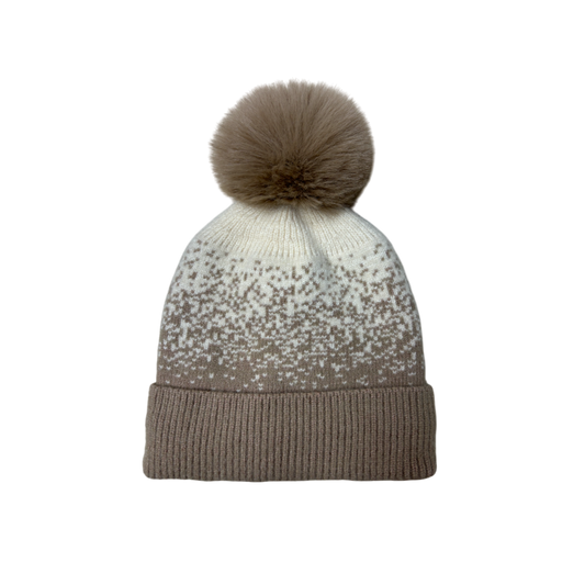 IGO2507526 Gradient Jacquard Fashion Bobble Hat