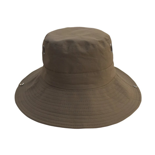 Aussie Hat | Extra-Wide Brim with Adjustable Snap Buttons – Brown