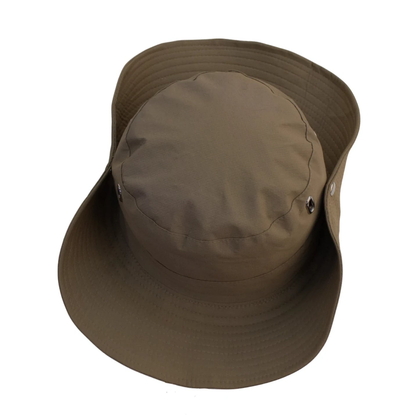 Aussie Hat | Extra-Wide Brim with Adjustable Snap Buttons – Brown