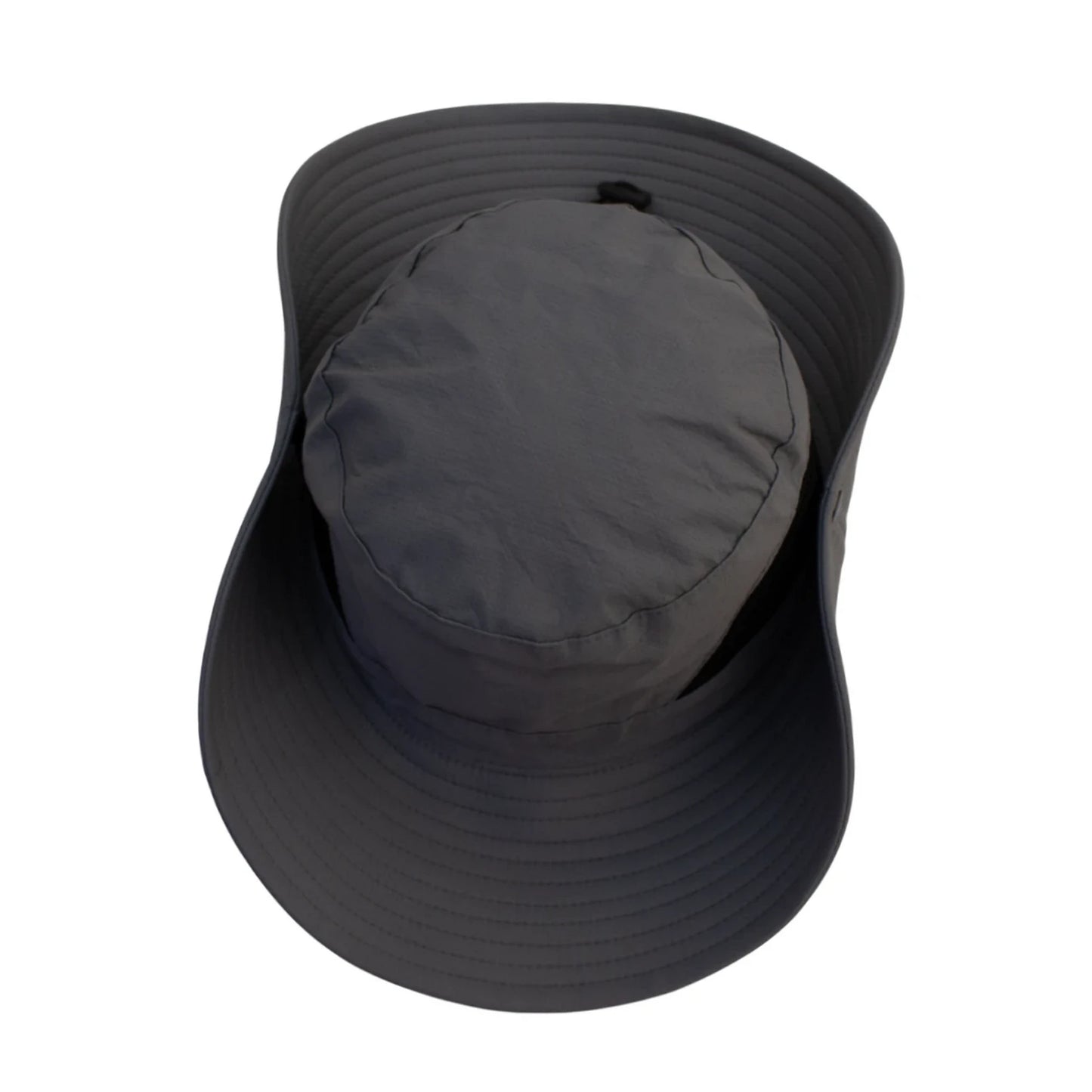 Aussie Hat | Ventilated Panels with Snap Button Brim – Grey