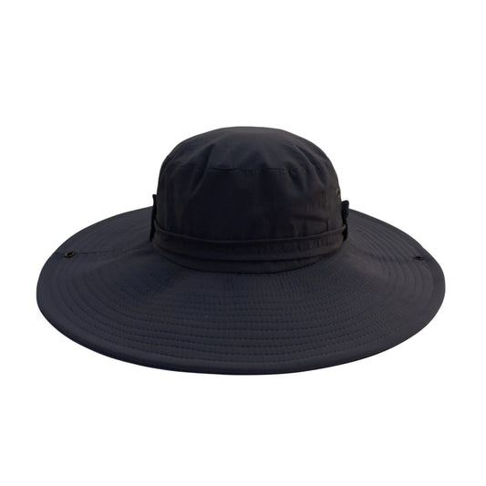 Aussie Hat | Extra-Wide Brim with Adjustable Snap Buttons – Navy Blue