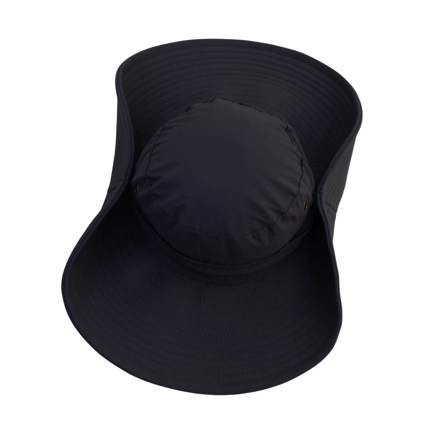 Aussie Hat | Extra-Wide Brim with Adjustable Snap Buttons – Navy Blue