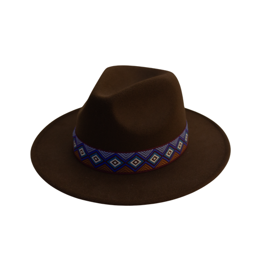 IGO2507535-1 Ethnic Belted Fedora Hat