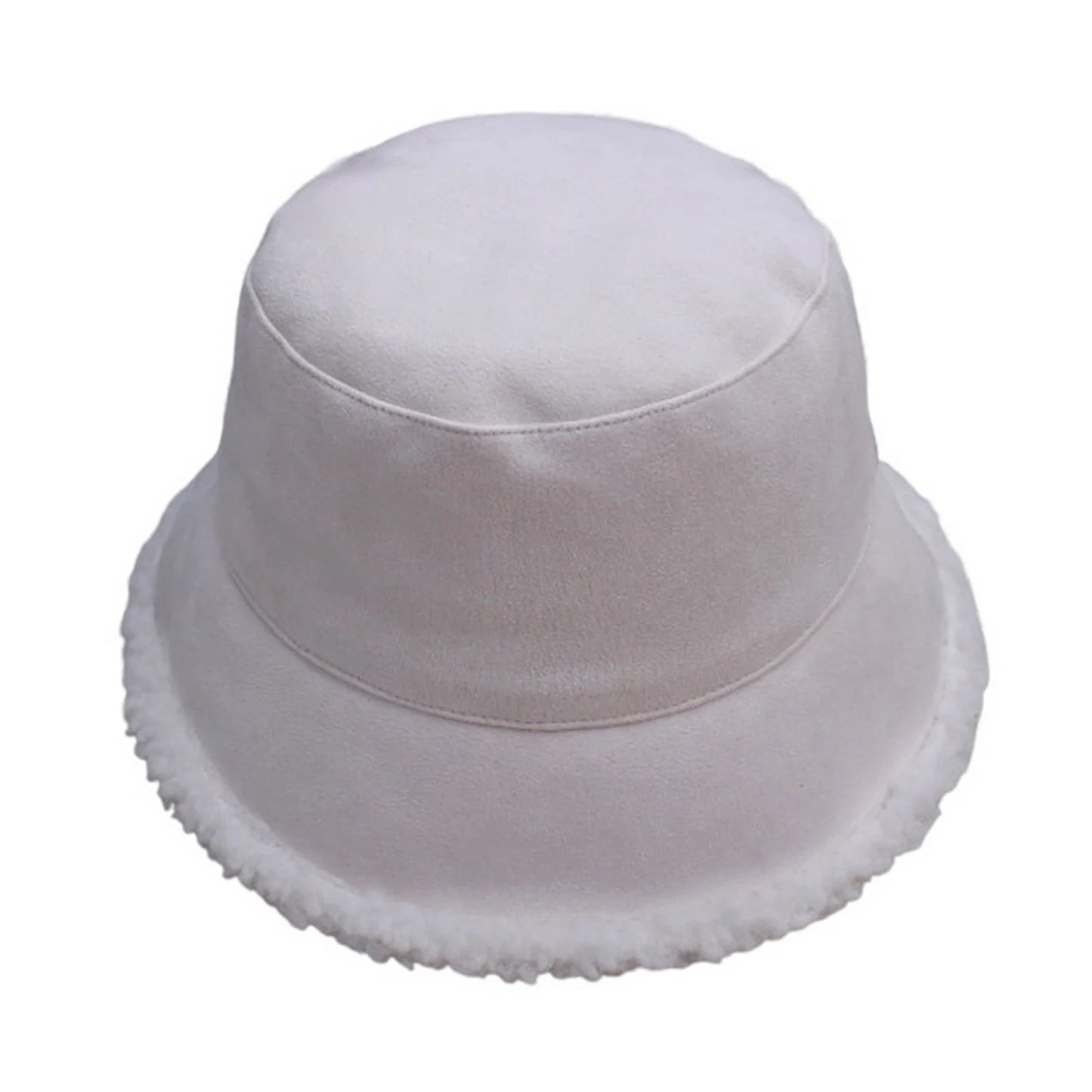 Fashion Hat | Faux Fur Trim – White