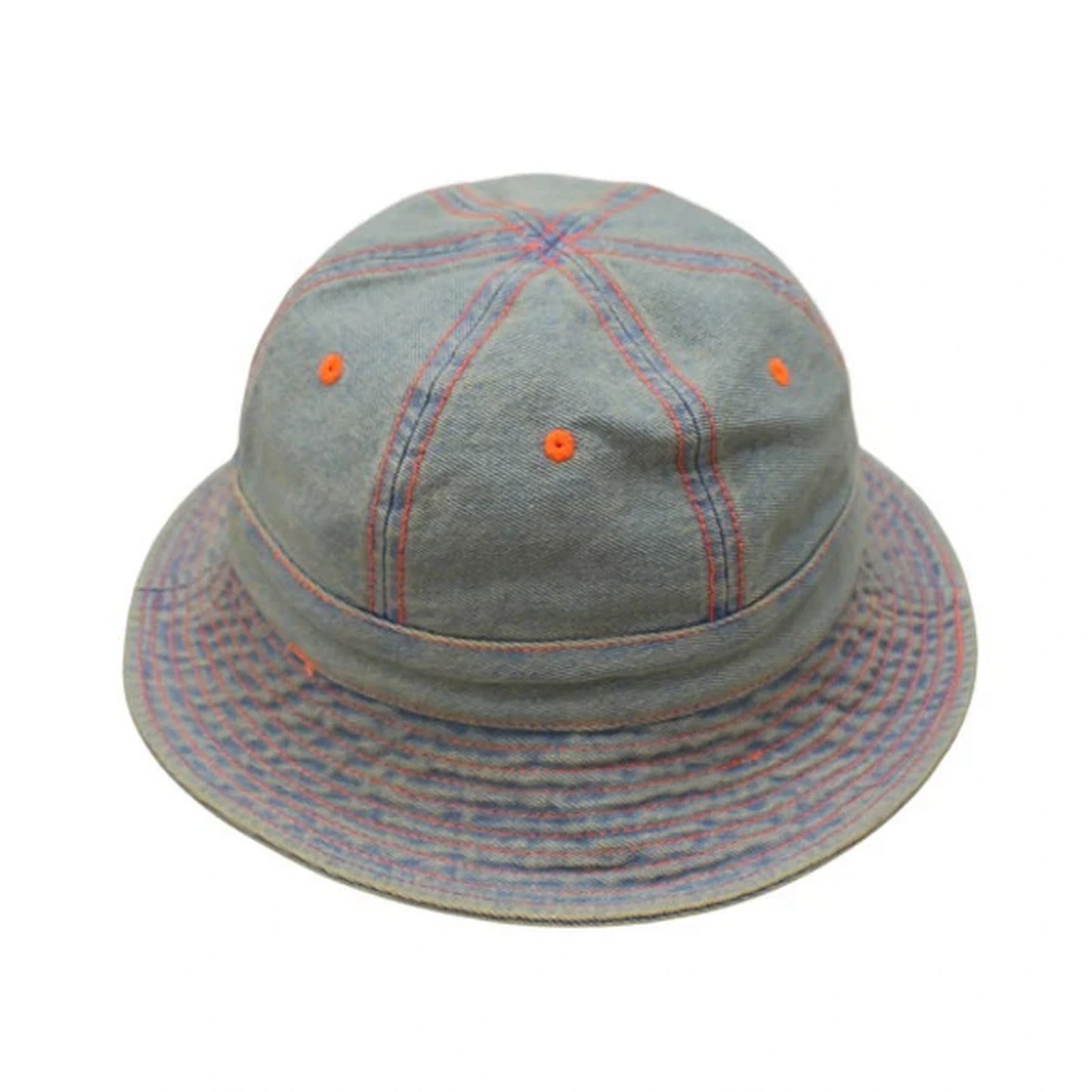 Bucket Hat | Denim Contrast Stitch – Light Blue