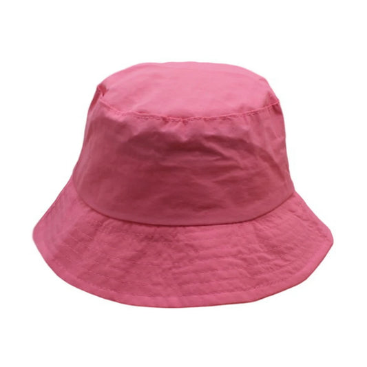 Bucket Hat | Kids Drawstring Solid Color Design – Hot Pink