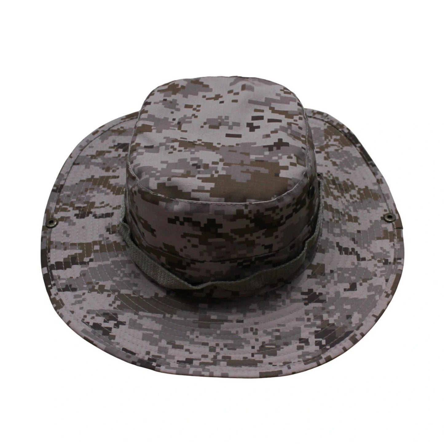 Camo Hat | Convertible Wide-Brim Desert Digital Camo with Green Trim – Grey