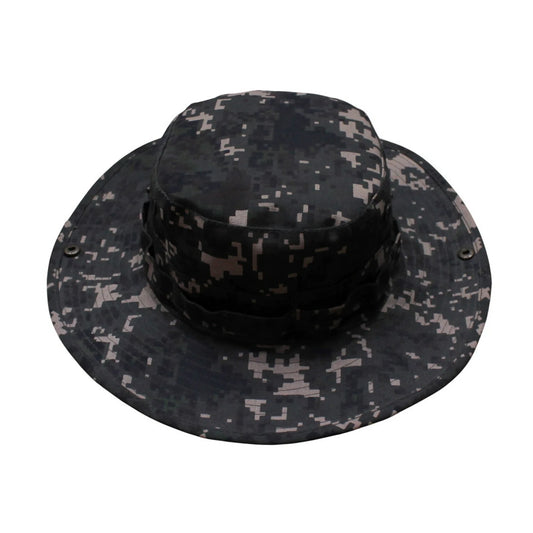 Camo Hat | Convertible Wide-Brim Digital Camo with Braided Trim – Green