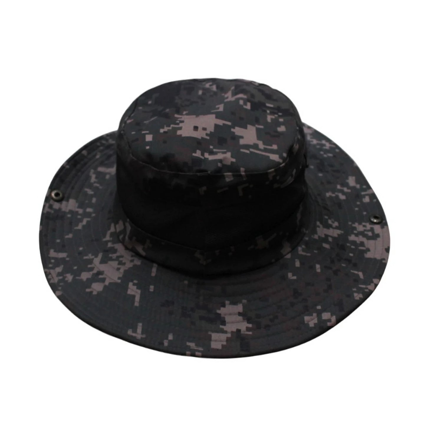Camo Hat | Convertible Wide-Brim Digital Camo with Mesh Back – Green