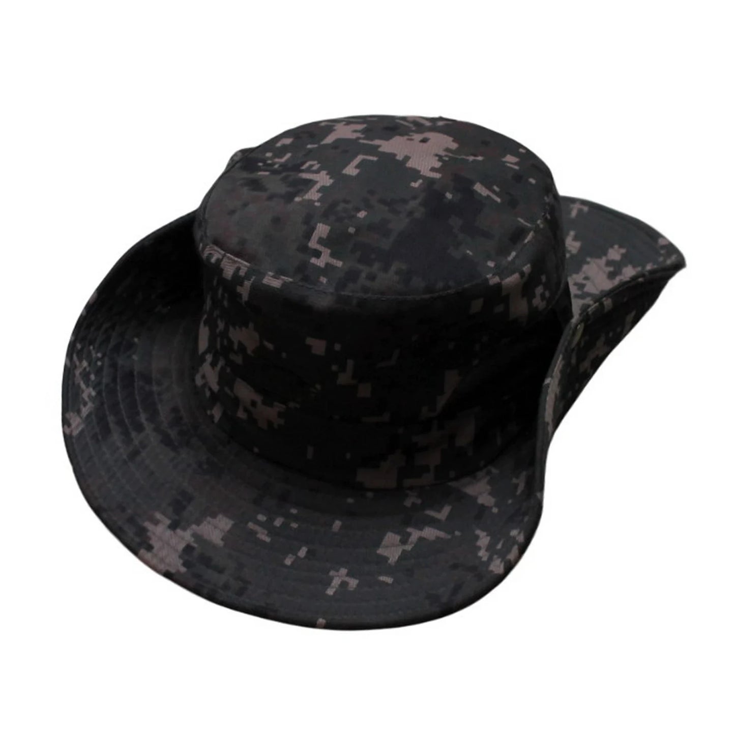 Camo Hat | Convertible Wide-Brim Digital Camo with Mesh Back – Green