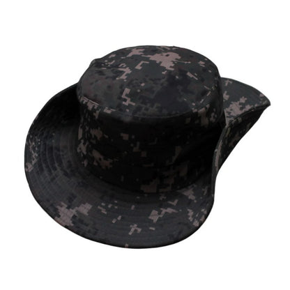 Camo Hat | Convertible Wide-Brim Digital Camo with Mesh Back – Green