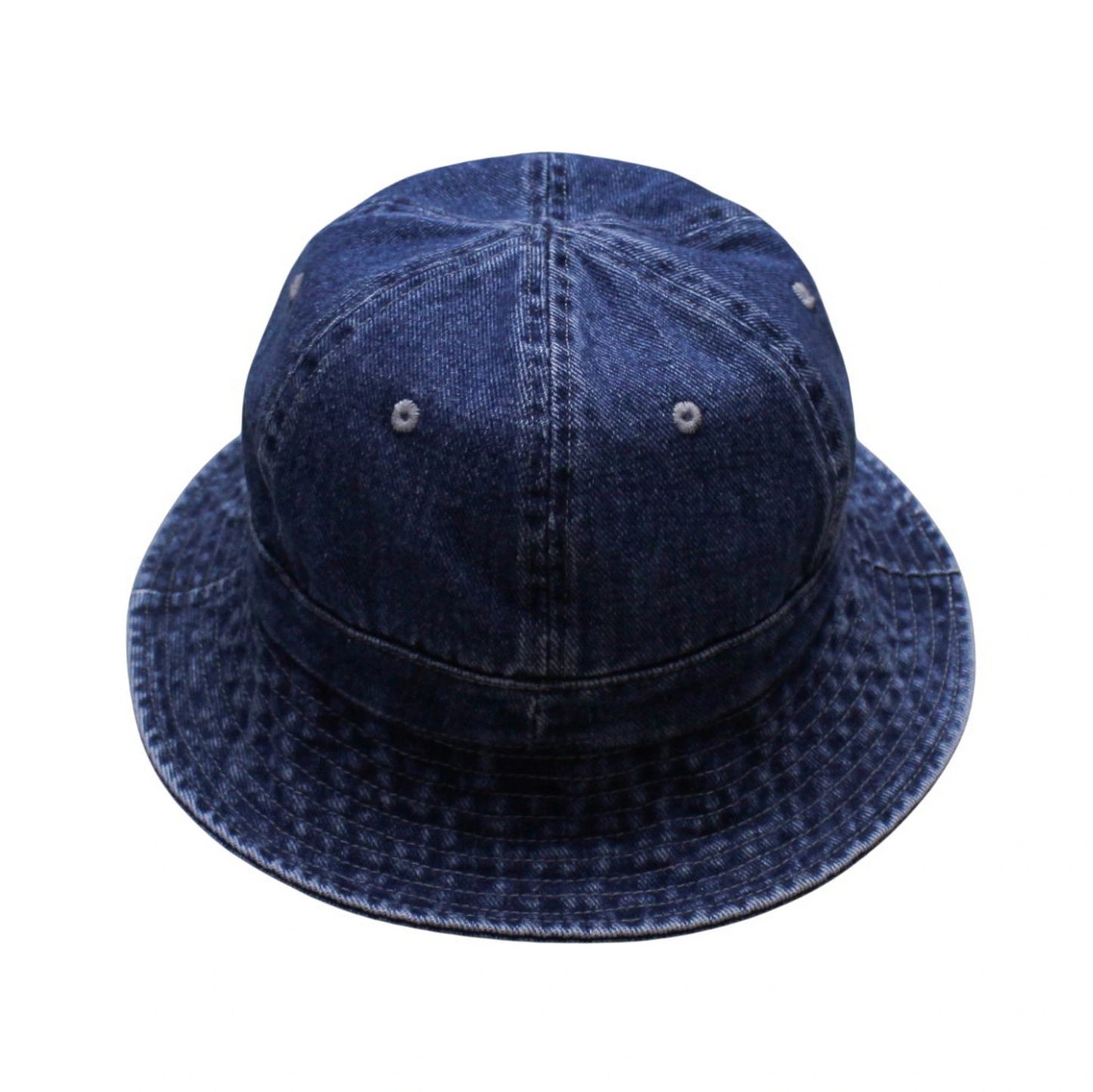 Bucket Hat | Acid-Wash Denim with Contrast Stitching – Denim Blue