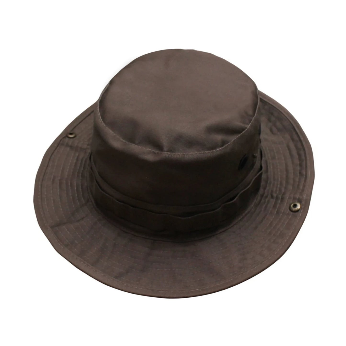 Aussie Hat | Convertible Wide-Brim with Ventilation & Braided Trim – Brown