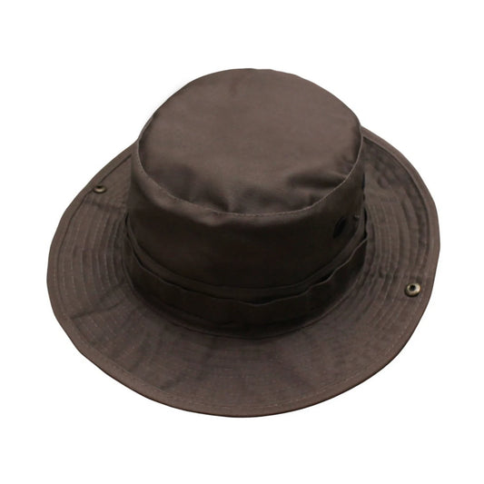 Aussie Hat | Convertible Wide-Brim with Ventilation & Braided Trim – Brown
