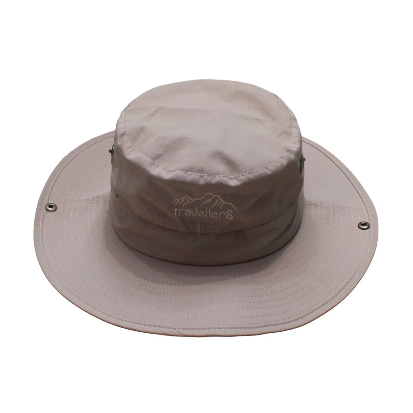 Aussie Hat | Convertible Wide-Brim with Embroidered Logo & Wind Cord – Khaki
