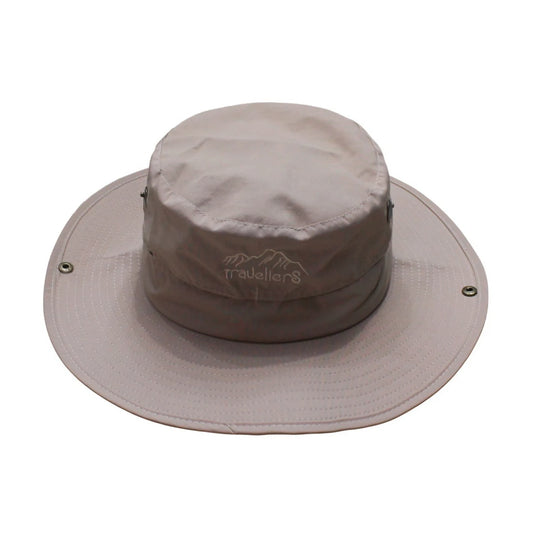 Aussie Hat | Convertible Wide-Brim with Embroidered Logo & Wind Cord – Khaki
