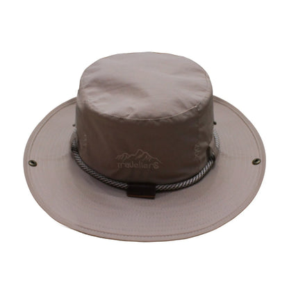 Aussie Hat | Wide-Brim Convertible with Embroidered Logo & Rope Trim – Khaki