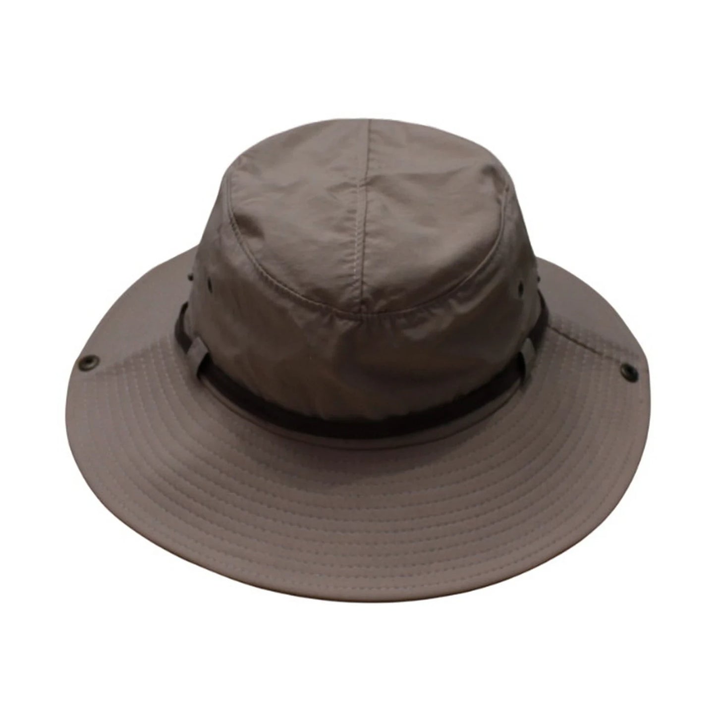 Aussie Hat | Wide-Brim Sun Hat with Leather Accent – Khaki