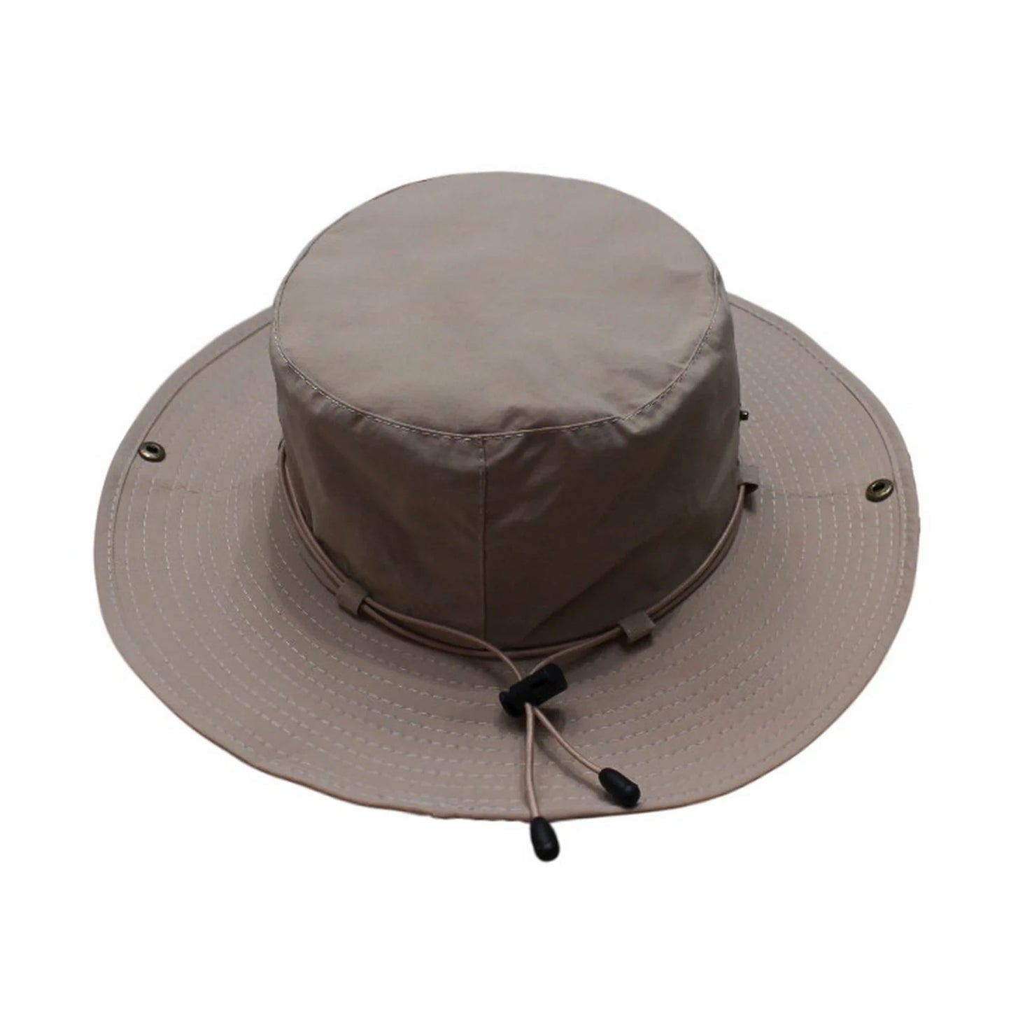 Aussie Hat | Wide-Brim Sun Hat with Embroidered Logo – Khaki