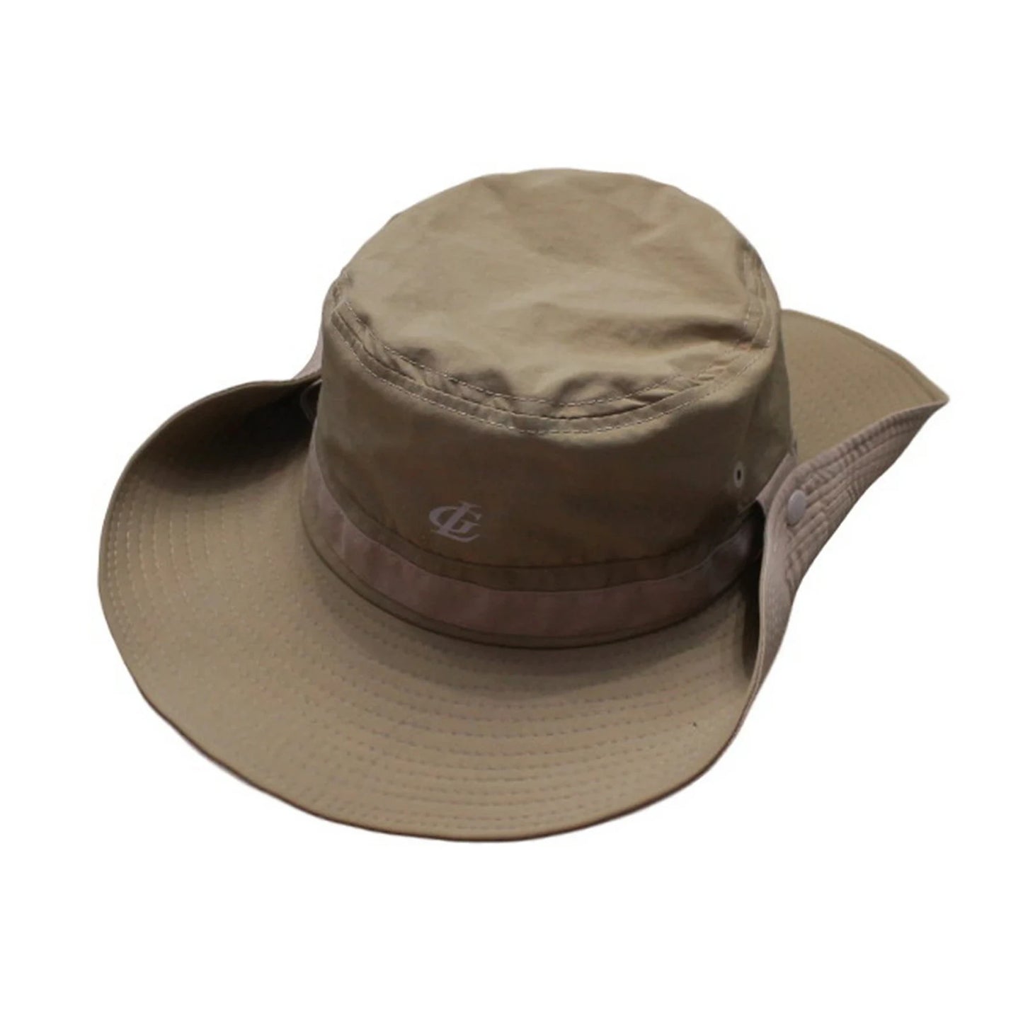 Aussie Hat | Wide-Brim Sun Hat with Logo Accent – Khaki