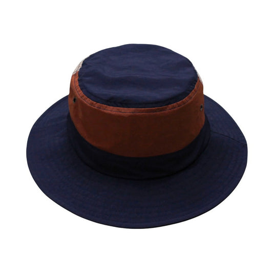 Aussie Hat | Two-Tone Wide-Brim – Navy Blue
