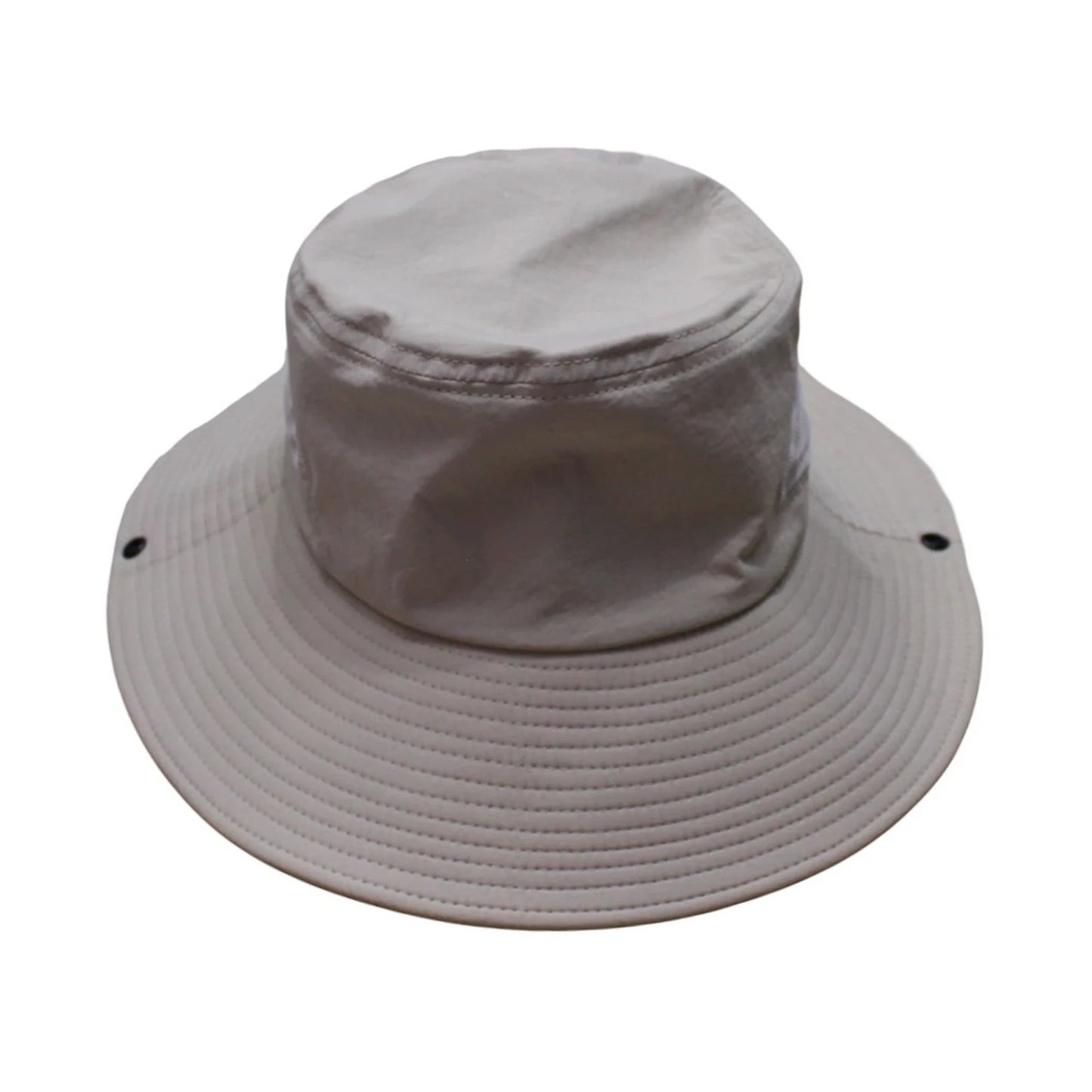Aussie Hat | Wide-Brim Minimalist with Mesh & Snap-Up Sides – Khaki