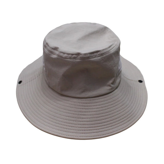 Aussie Hat | Wide-Brim Minimalist with Mesh & Snap-Up Sides – Khaki