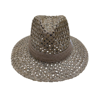 Straw Fedora Hat | Natural Jute Band – Natural