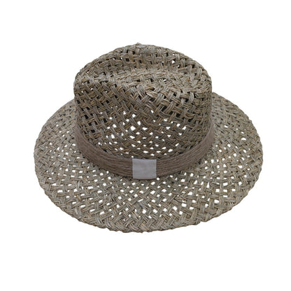 Straw Fedora Hat | Natural Jute Band – Natural