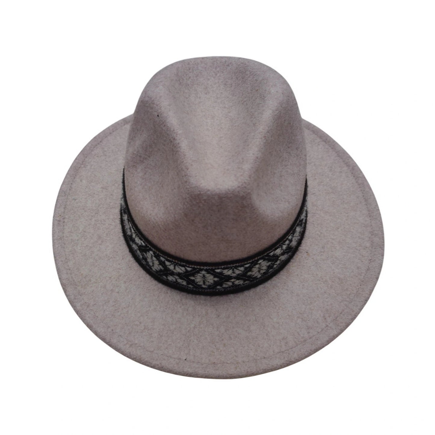 Fashion Hat | Patterned Band – Light Beige
