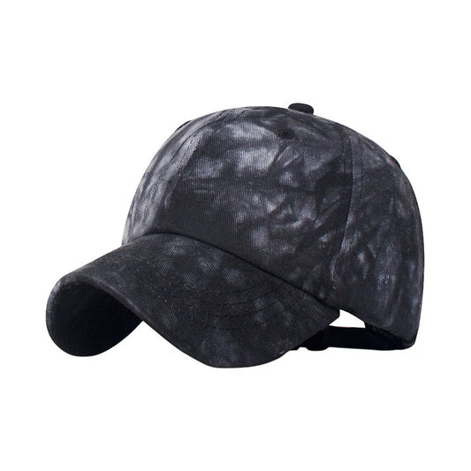 Patterned Baseball Cap | Tie Dye Style - Black