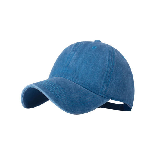 Plain Cotton Baseball Cap | Vintage Washed Cotton – Washed Sky Blue