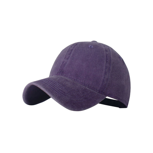 Plain Cotton Baseball Cap | Vintage Washed Cotton – Washed Purple