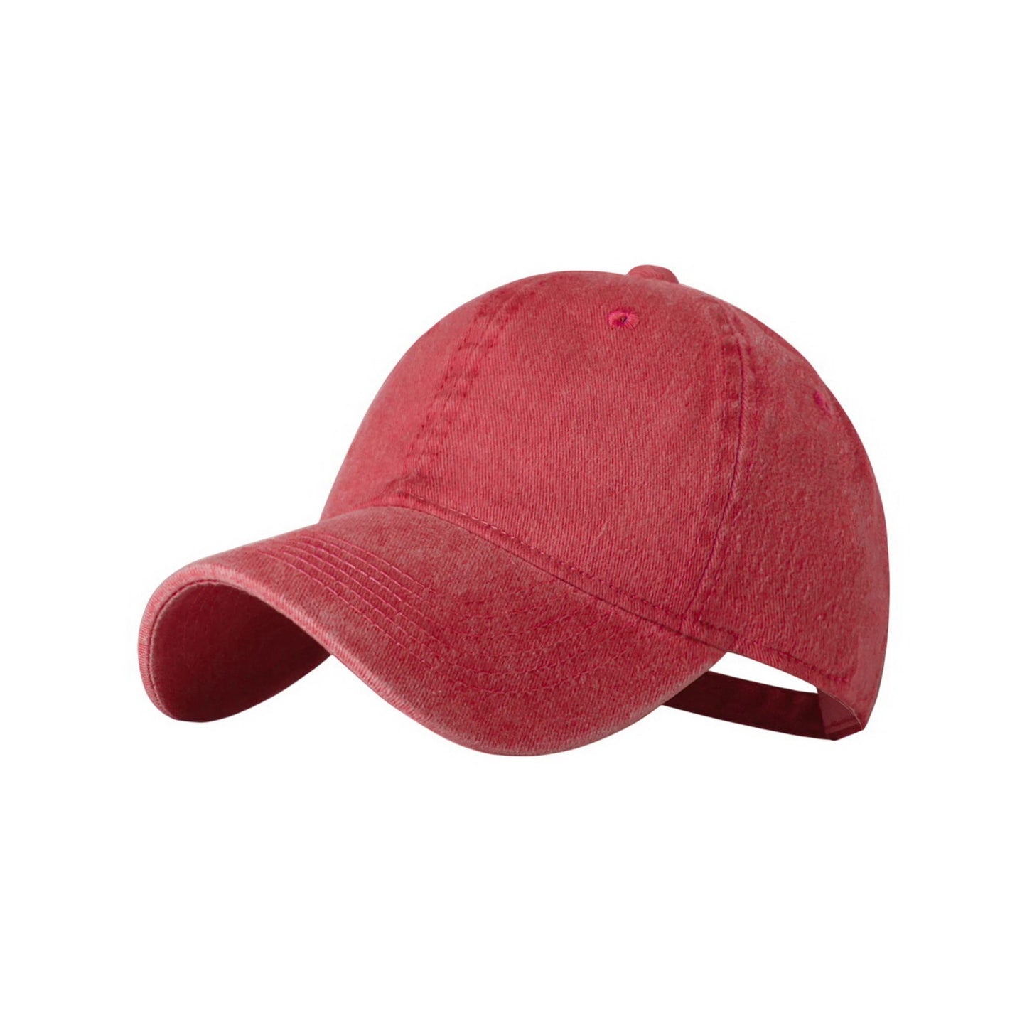 Plain Cotton Baseball Cap | Vintage Washed Cotton – Washed Red