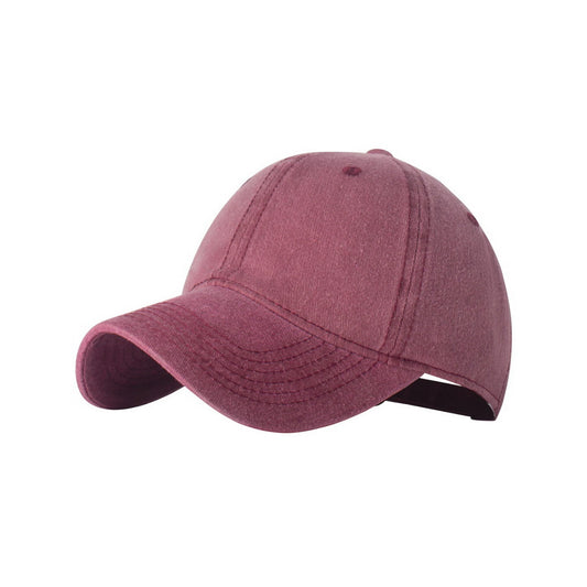 Plain Cotton Baseball Cap | Vintage Washed Cotton – Washed Burgundy