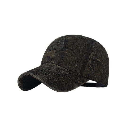 Camo Baseball Cap | Tree Bark Print – Brown & Black