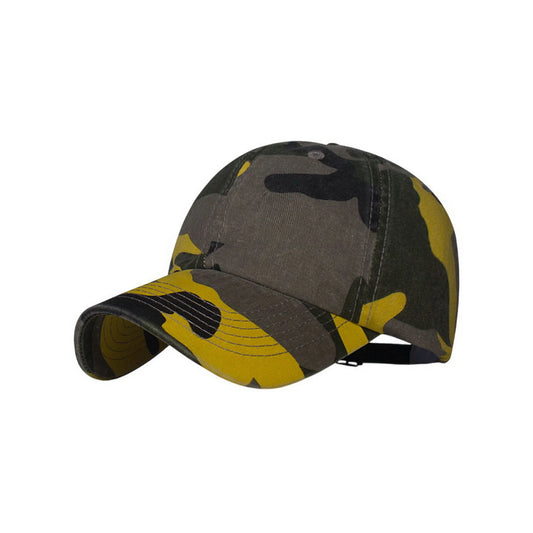 Camo Baseball Cap | Bold Yellow Camouflage Print – Yellow & Green