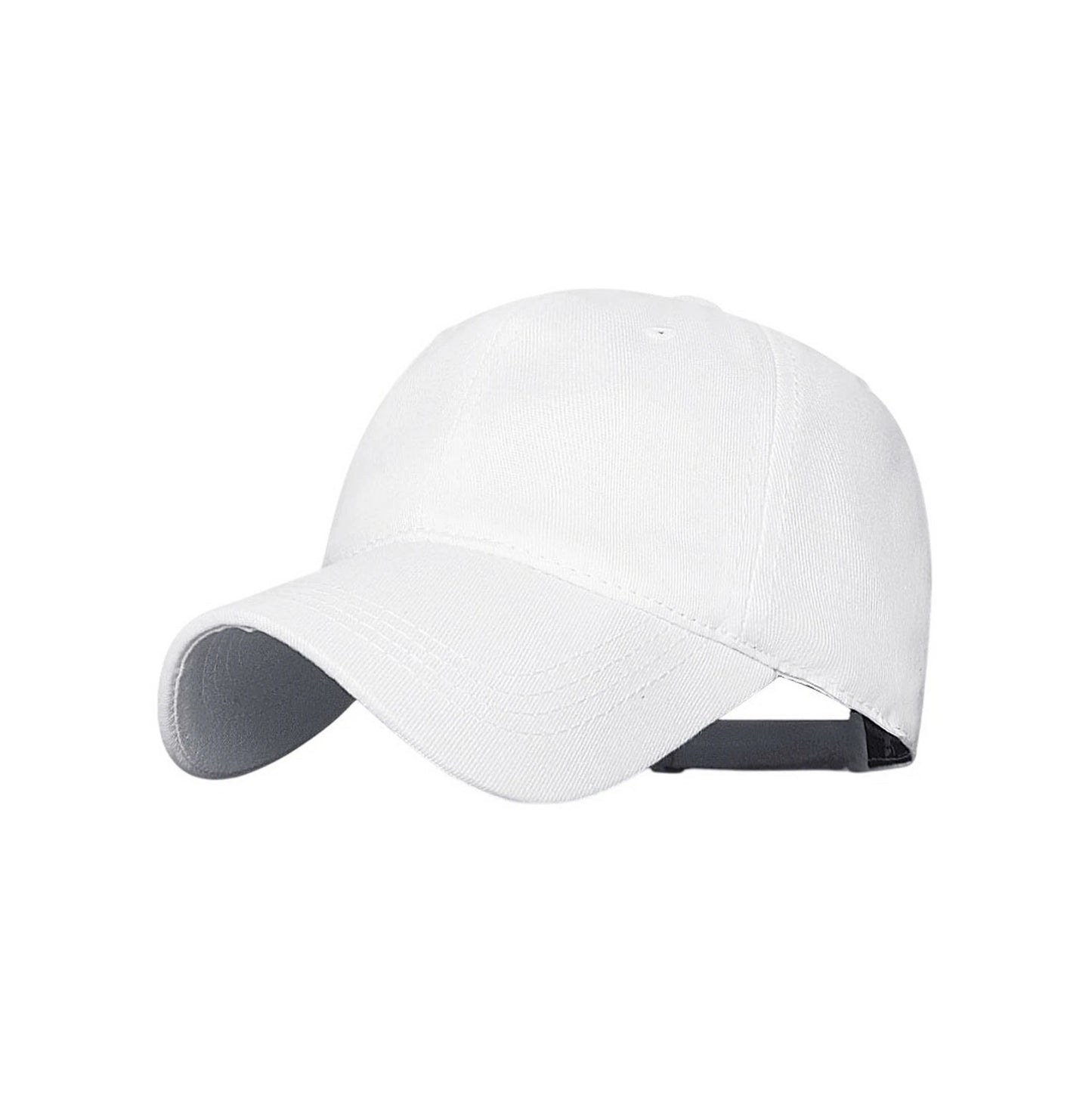 Plain Cotton Baseball Cap | Classic Cotton Basic – White