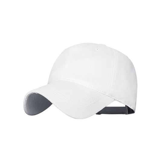 Plain Cotton Baseball Cap | Classic Cotton Basic – White
