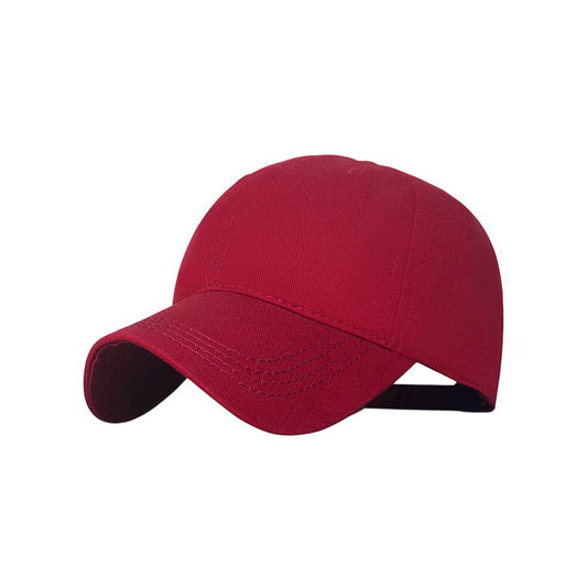 Plain Cotton Baseball Cap | Classic Cotton Basic – Red