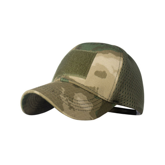 Camo Baseball Cap | Multicam Print with Hook-and-Loop Patch – Green & Beige