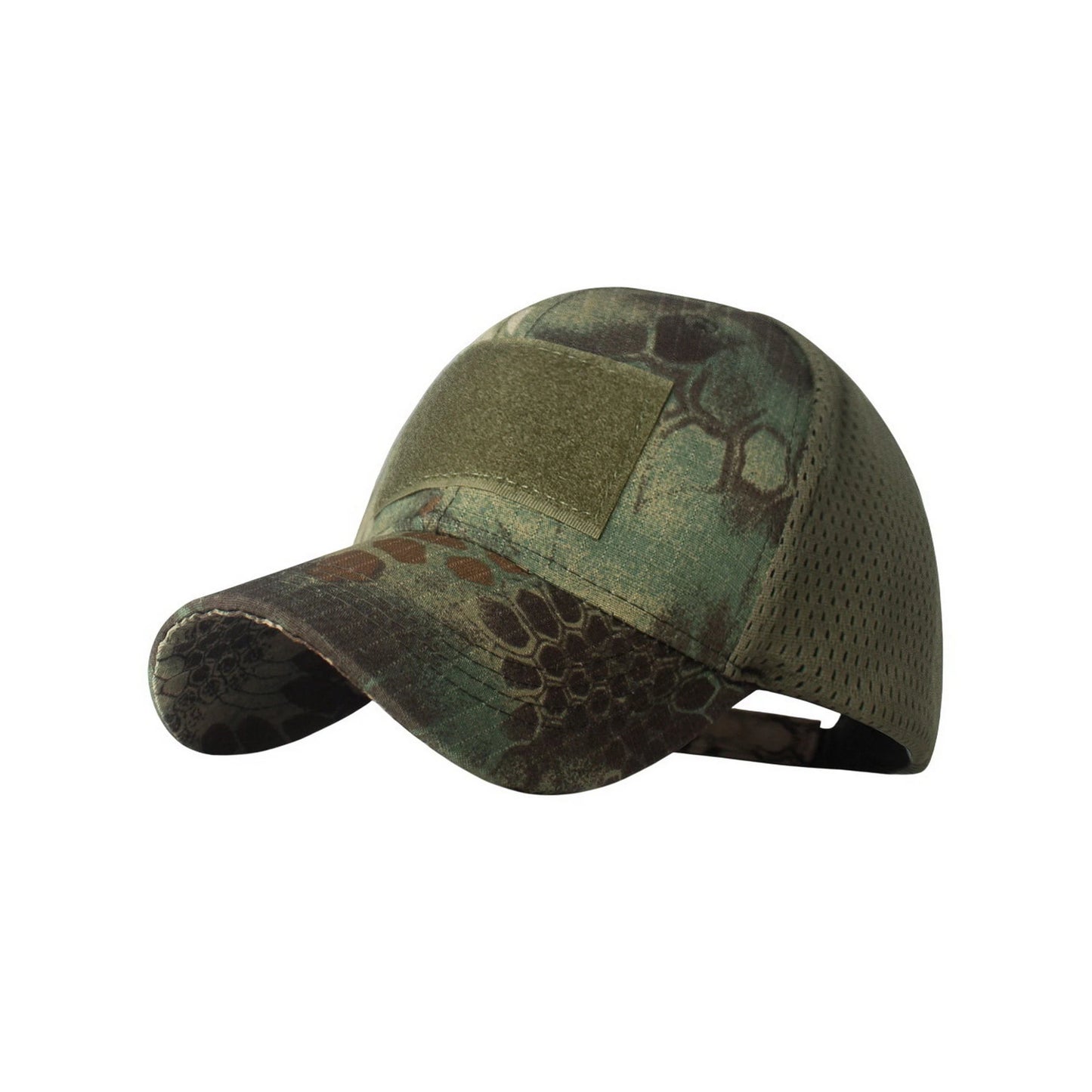 Camo Baseball Cap | Kryptek Print with Hook-and-Loop Patch – Green & Brown