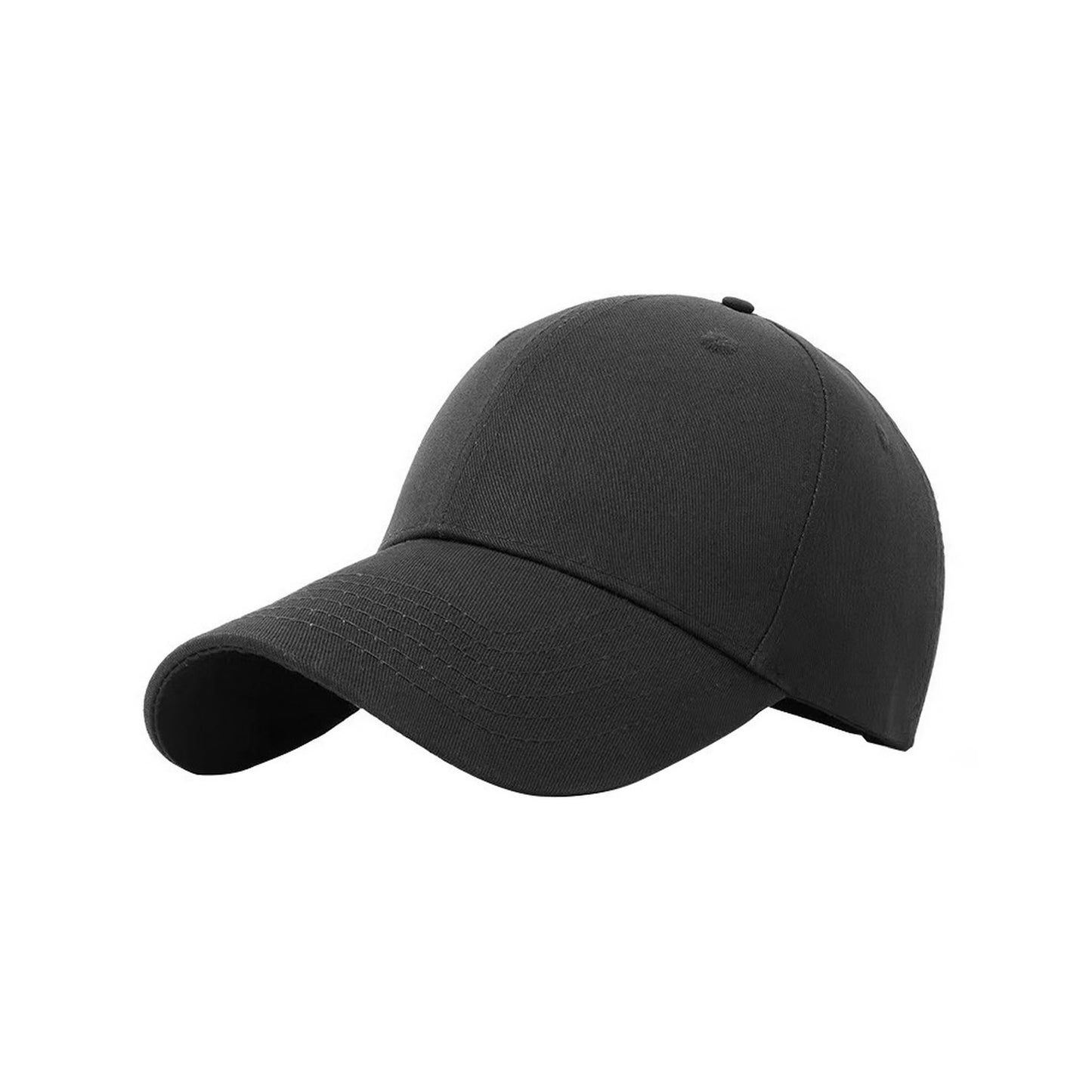 Plain Cotton Baseball Cap | Soft Cotton Essential – Black