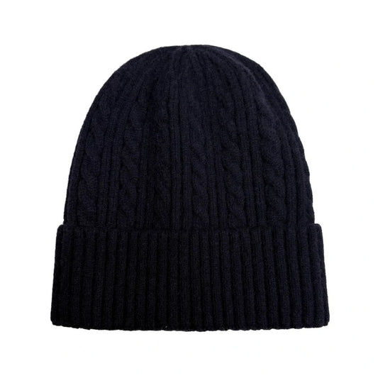 Ski Hat | Deep Rib Knit Structure – Black