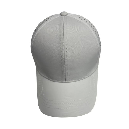 Patterned Baseball Cap | Kids Breathable Mesh Panel - White