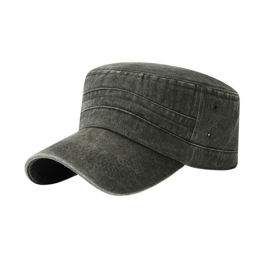 Cadet Cap | Washed Vintage Style Design – Dark Green