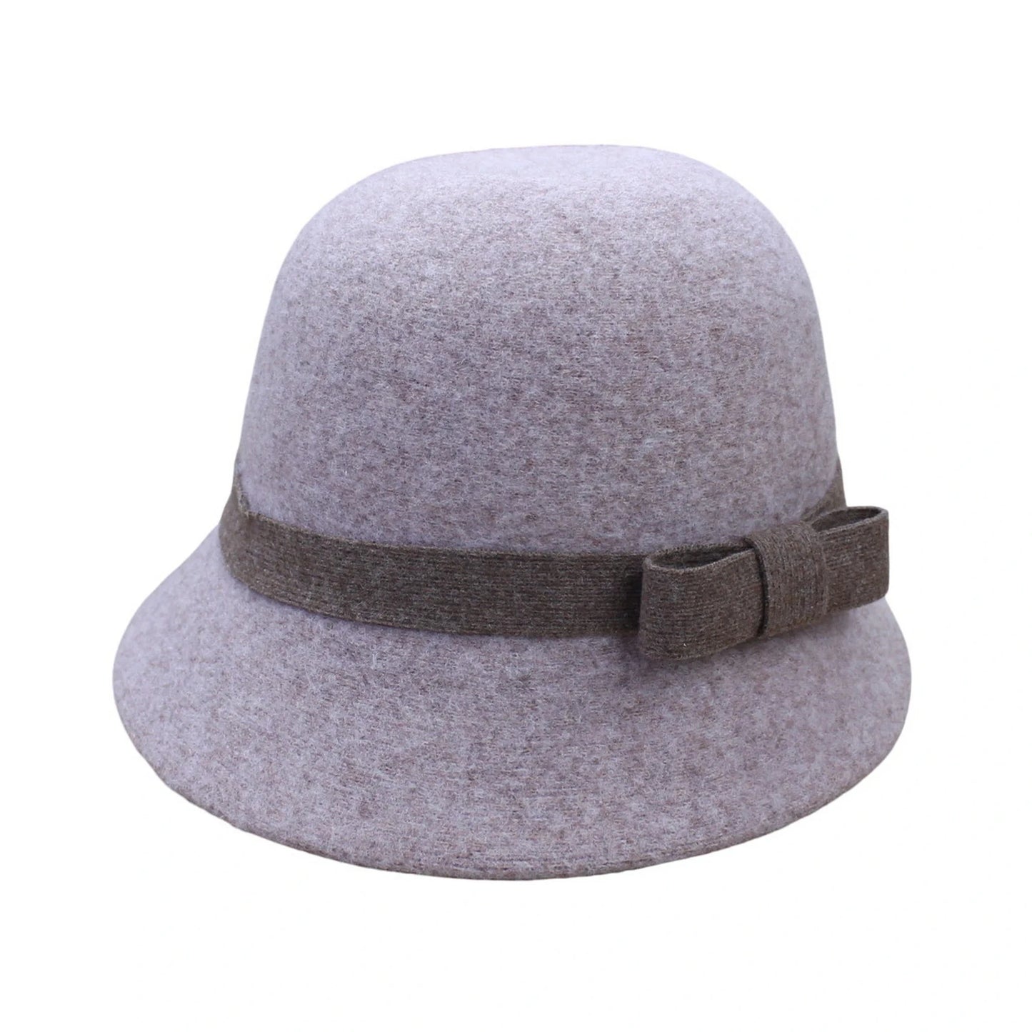 Fashion Hat | Matching Bow Detail – Light Taupe