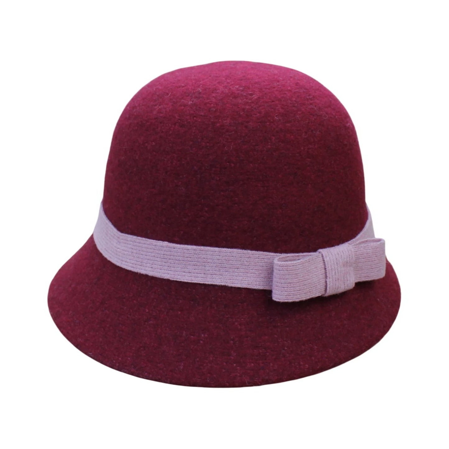 Fashion Hat | Matching Bow Detail – Burgundy