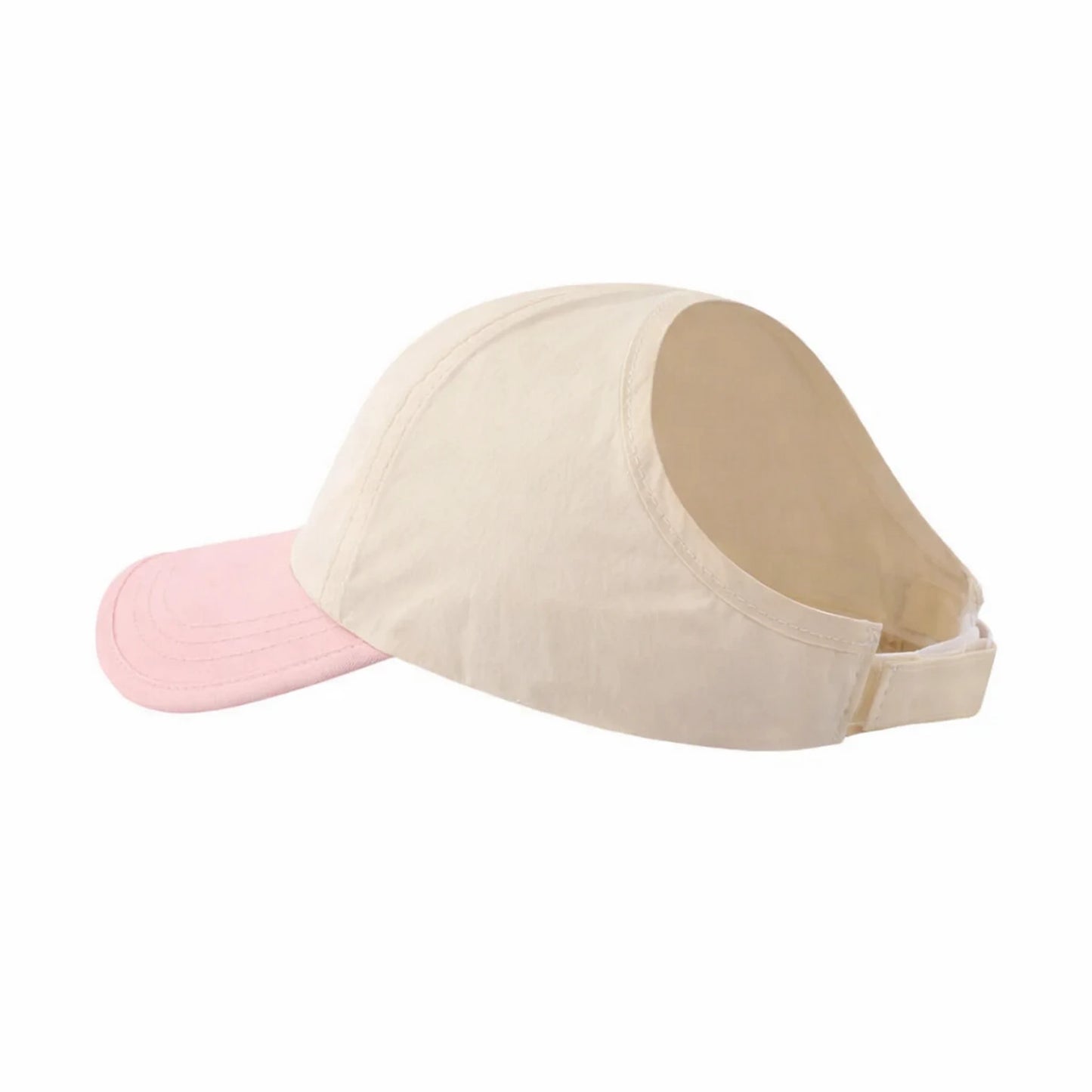 Patterned Baseball Cap | Kids Peach Embroidery - Cream & Pink