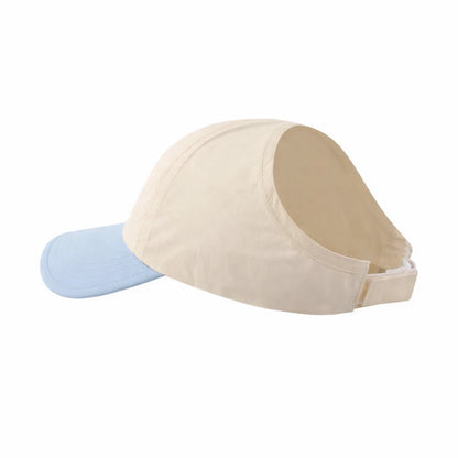 Patterned Baseball Cap | Kids Orange Embroidery - Cream & Blue